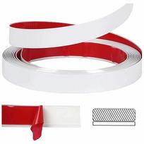 Dekoratyvinė lipni lanksti PVC juostelė virtuvės durelėms, 2 cm, plieno spalva