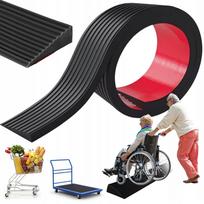 Guminė savaime prilimpanti slenkstinė rampa paspirtukui, 150 cm