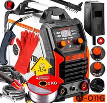 Suvirinimo aparatas MMA TIG MIG FLUX 200, 230V, su viela, pirštinėmis ir kauke