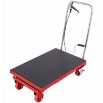 Hidraulinis plieninis kėlimo vežimėlis, 230 kg, raudonas
