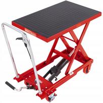 Hidraulinis žirklinis keltuvas, 227 kg, 72 cm, raudonas, mobilus sandėliui