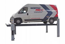 Automobilių keltuvas 6,4 t, 4 kolonų, ilga platforma geometrijai, NORTEC PRO PO640