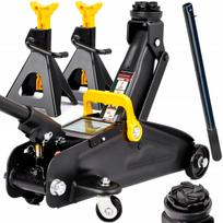 Automobilio domkratas FROG, žemas profilis, 2 t + stovai 2 t