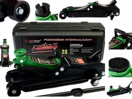 Žemas automobilio keltuvas 2,5 t, 2 guminiai padėklai, JACK STRONG, ratukai, plastikinė dėžė