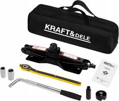 Trapecinė kėliklis 2 t 135-445 mm su ratų raktu KD3527