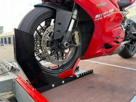 Motociklo priekinio rato laikiklis SOLID MPBS, tinkamas transportavimui/priekaboms