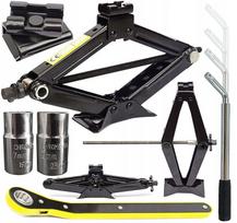 Automobilio domkratas ratams, trapecinis, su raktu, 2 t, PREMIUM