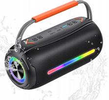 Nešiojama Bluetooth kolonėlė CAMPING BLACK, 20W, IPX6, RGB, iki 10 val. grojimo