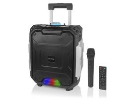Belaidis Bluetooth garsiakalbis su karaoke mikrofonu, USB, SD, FM radiju