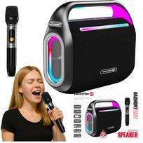 Bluetooth kolonėlė su mikrofonu SWISSTEN KARAOKE HARMONY, 120 W, LED apšvietimas