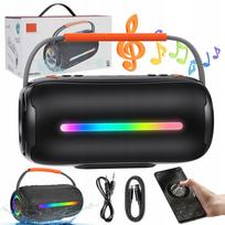 Nešiojama Bluetooth kolonėlė su USB, AUX, belaidžiu ryšiu ir RGB apšvietimu, IPX6