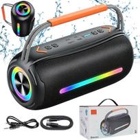 Belaidė Bluetooth 5.4 kolonėlė 20W su RGB apšvietimu ir Power Bank, juoda