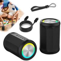 Nešiojama mini Bluetooth 5.3 garso kolonėlė su RGB LED, TF/SD palaikymu, atspari vandeniui (IPX5)
