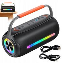 Nešiojama Bluetooth kolonėlė 20W, IPX6, RGB apšvietimas, DSP, 10 val. veikimo laikas, juoda