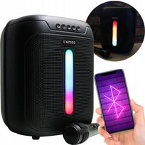 Belaidis karaokės garsiakalbis su mikrofonu ir LED apšvietimu