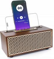 Belaidė Bluetooth garso kolonėlė 5.0, medinė, su FM radiju, microSD ir AUX, namams