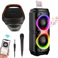 Nešiojama Bluetooth 5.0 kolonėlė Boombox, 2x1800 mAh, su mikrofonu