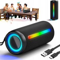 Nešiojama Bluetooth kolonėlė 30W su RGB apšvietimu ir mikrofonu