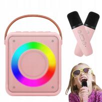 Bluetooth karaoke sistema, 5 apšvietimo režimai, 2 belaidžiai mikrofonai