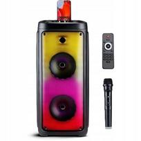 Nešiojama Bluetooth garso kolonėlė DJ PARTY 651, 15W, su FM radiju, mikrofonu, pulteliu, juoda
