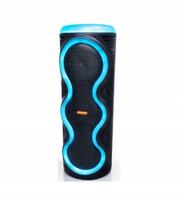 RGB garso kolonėlė su ratukais, belaidžiu mikrofonu ir Bluetooth