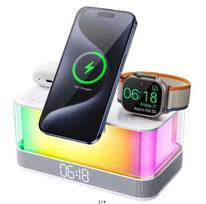 Belaidė QXF-R8 kolonėlė su Bluetooth, žadintuvu, laikrodžiu ir LED lempa