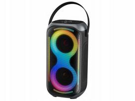 Nešiojama „Bluetooth“ kolonėlė, belaidė, su USB, AUX, LED apšvietimu, 2 vnt.