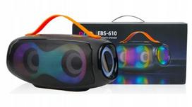 Belaidė Bluetooth kolonėlė EBS-610, 20W, RGB LED, AUX, TF