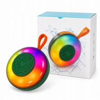 Nešiojama Bluetooth kolonėlė OKOP KP-560 su LED apšvietimu, 5W, USB, FM, žalia