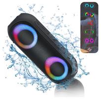 Nešiojama „Bluetooth“ kolonėlė, atspari vandeniui, 30 W, 24 val. grojimo laikas, RGB apšvietimas