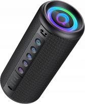 Nešiojama Bluetooth kolonėlė BX-09, 20W, IPX5, RGB, TWS, FM radijas, juoda