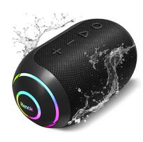 Nešiojama Bluetooth kolonėlė RIENOK S4, IPX7, RGB apšvietimas, TWS, USB-C, SD, AUX, 2400mAh, 10 val.