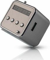 Nešiojama SETTY kolonėlė su radiju MF-100, sidabrinė (GSM008716)