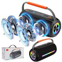 Nešiojama belaidė Bluetooth kolonėlė, 20W, su RGB apšvietimu, IPX6, Powerbank funkcija