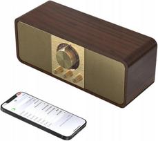 Nešiojama kolonėlė JY-82 su radiju, USB, belaidžiu ryšiu ir AUX, retro stiliaus