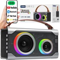 Nešiojama belaidė Bluetooth kolonėlė DS5, pilka, USB, AUX, SD