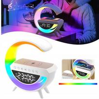 Išmanioji lempa su Bluetooth garsiakalbiu, žadintuvu ir įkrovimo funkcija