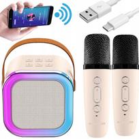 Karaokės rinkinys: 2 mikrofonai ir belaidė Bluetooth kolonėlė