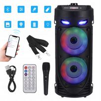 Nešiojama Bluetooth kolonėlė su apšvietimu ir mikrofonu