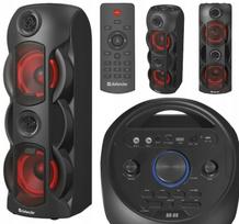 Bevielė Bluetooth kolonėlė su FM radiju, nuotoliniu valdymu ir apšvietimu, 70 W, TWS