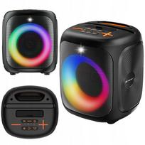 Nešiojama Bluetooth kolonėlė Tracer Cube20, juoda, BT 5.4, FM, USB-C, su baterija, 2 vnt.