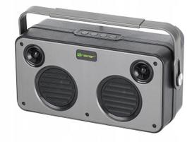 Nešiojama „Bluetooth“ kolonėlė, belaidė, su FM radiju, USB, SD, AUX, RGB LED, 6 val. baterija, 2 vnt.