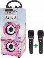 Nešiojama Bluetooth kolonėlė Dynasonic E-025 su FM, AUX, USB ir 2 mikrofonais