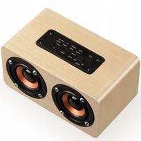 Medinė belaidė „Bluetooth“ kolonėlė su retro dizainu