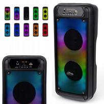 Nešiojama „Bluetooth“ garso kolonėlė su RGB apšvietimu, radiju ir MP3, juoda