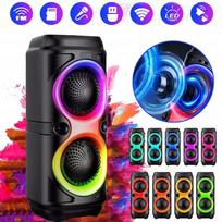 Nešiojama Bluetooth kolonėlė su USB, karaoke, RGB apšvietimu, 20W