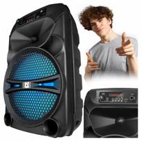 Belaidė Bluetooth kolonėlė su LED apšvietimu ir karaoke funkcija