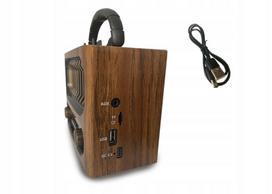 Nešiojama radija RETRO MK-261BT su Bluetooth, USB, TF, AUX ir įkraunama baterija