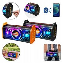 Nešiojama belaidė Bluetooth kolonėlė, 10W, FM radijas, USB, SD, juoda