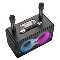 Belaidė HOCO karaoke sistema: kolonėlė ir 2 belaidžiai LED mikrofonai